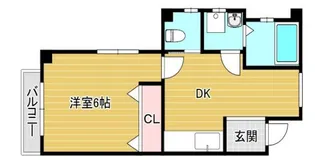 グランブルー中山手【2階】の間取り