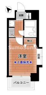 ダイアパレス水木通弐番館【7階】の間取り