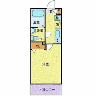 CITY SPIRE西新宿【2階】の間取り