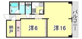 夙川グリーンタウン(北棟)【5階】の間取り