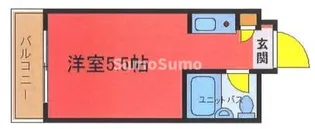 コスモプラザ三宮【5階】の間取り