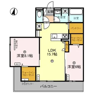 ディアコート芦屋大原町【2階】の間取り