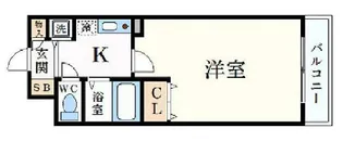 プレサンス神戸三宮【8階】の間取り
