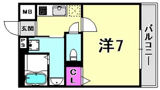 シュマンセプト神戸【1階】の間取り