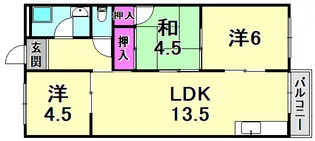 コンコード甲子園【4階】の間取り