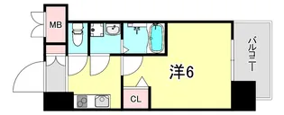 エスリード難波ALLURE【2階】の間取り