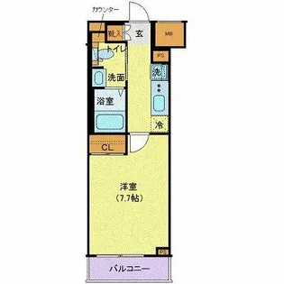 ジェノヴィア目黒南グリーンヴェール【5階】の間取り