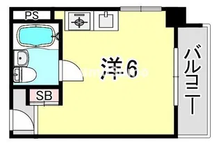フリックコート三宮【3階】の間取り