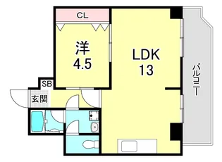 兵庫県神戸市中央区二宮町2丁目【マンション】の間取り