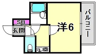 ホワイエ甲子園【3階】の間取り