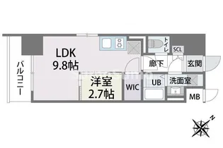 ラクラス博多Ⅱ【2階】の間取り