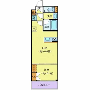 オープンブルーム渋谷本町【4階】の間取り