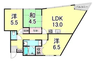 ベルトゥリー若草ANNEX【1階】の間取り
