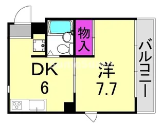 1DKの間取り画像