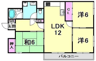 甲東イーストマンション【1階】の間取り