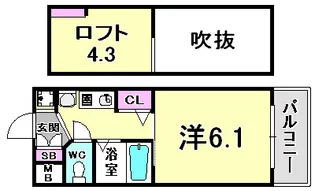 兵庫県神戸市中央区脇浜町3丁目【マンション】の間取り