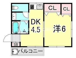 天神ユーハイツ【2階】の間取り