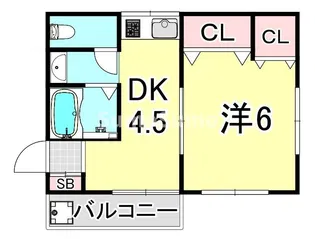 天神ユーハイツ【2階】の間取り
