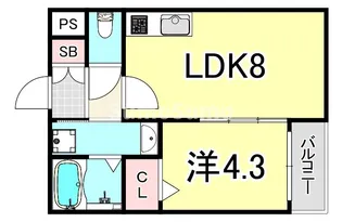 H-maison塚本Ⅱ【1階】の間取り