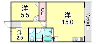 グリーンヒル白川【3階】の間取り