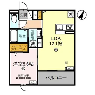 バレンティア【3階】の間取り