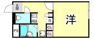 レオパレスカリヨ尼崎【1階】の間取り