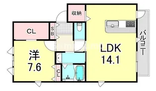 兵庫県尼崎市上ノ島町3丁目【アパート】の間取り