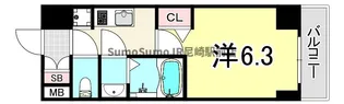 プレサンス塚本アクミリオン【6階】の間取り