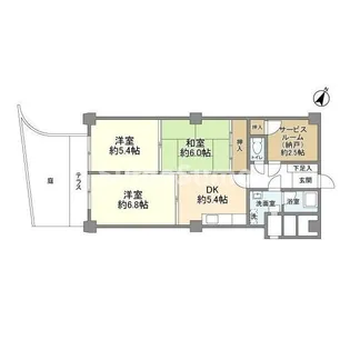 豊栄平町マンション【1階】の間取り