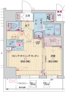 ソルテラスKOBE新長田駅前【6階】の間取り