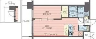 プレジオさくら夙川【6階】の間取り