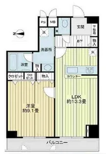 兵庫県神戸市中央区加納町3丁目【マンション】の間取り