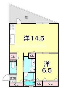 ピアチェーレ甲陽園【1階】の間取り