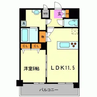 プレサンス新神戸駅前【12階】の間取り