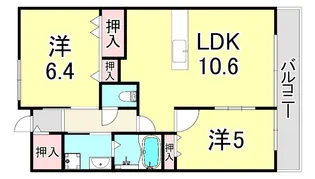 UR浜甲子園さくら街 15号棟【4階】の間取り
