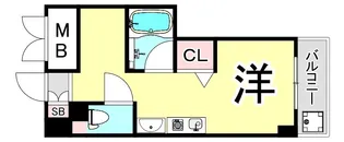グロース西宮北口【3階】の間取り