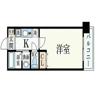 レジディア三宮東【4階】の間取り