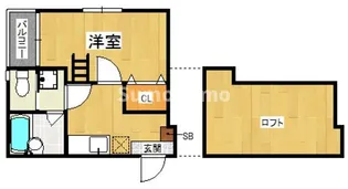 福岡県福岡市東区箱崎2丁目【アパート】の間取り