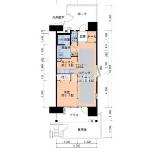 UR浜甲子園さくら街 2号棟【1階】の間取り