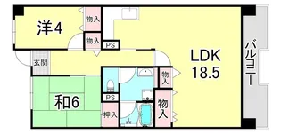 UR武庫川 29号棟【4階】の間取り