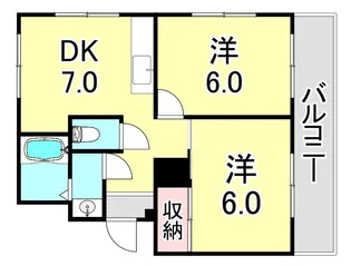 ダイバーシティ神戸長田C棟【4階】の間取り