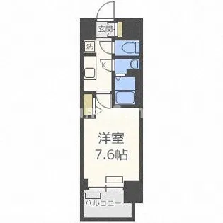 プレサンス難波フィールド【7階】の間取り
