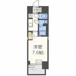 プレサンス難波フィールド【7階】の間取り