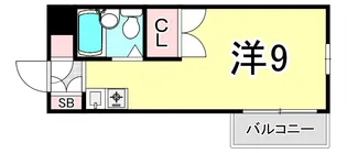 ドムールコスモス香枦園【1階】の間取り