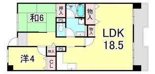 UR武庫川 27号棟【9階】の間取り