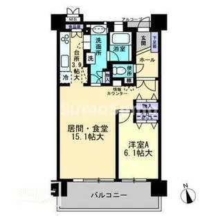 アンピール県庁駅前【2階】の間取り