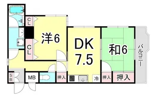 メゾン・ド・ノン【4階】の間取り