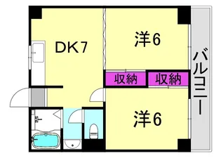 兵庫県西宮市若草町2丁目【アパート】の間取り