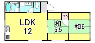 マンションアラスカ【1階】の間取り