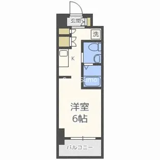 大阪府大阪市西区新町1丁目【マンション】の間取り
